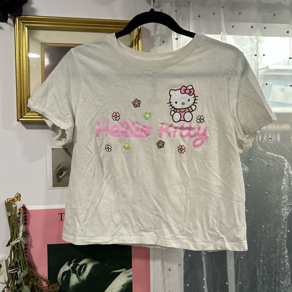 Hello Kitty White and Pink Short Sleeve Tee